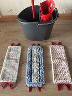vileda ultramax vlakmop met emmer en 3 doeken, Ophalen of Verzenden, Mop of Dweil