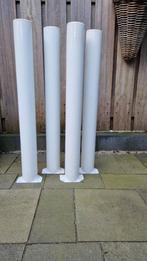 Duraline wit tafelpoten, Ophalen, Rond, 50 tot 100 cm, Minder dan 50 cm