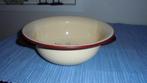 beige emaille vergiet doorsnee 28cm, Antiek en Kunst, Ophalen of Verzenden