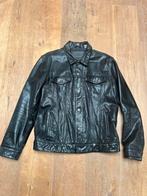 Levi Strauss Trucker Spijkerjack Leer Unisex Zwart L, Maat 52/54 (L), Zwart, Ophalen of Verzenden, Gedragen