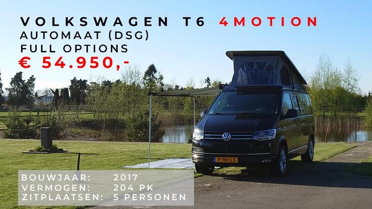 Volkswagen T6 4Motion 4WD Camper (full options), Caravans en Kamperen, Campers, Particulier, tot en met 5, Buscamper of Camperbus