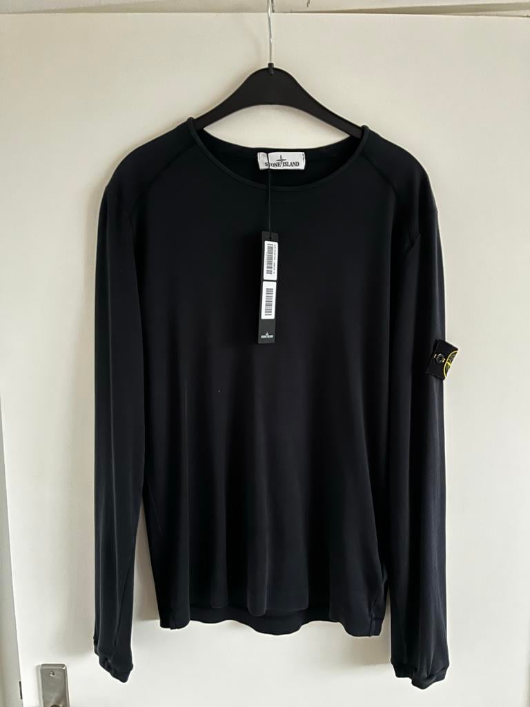 Stone Island Longsleeve Trui Zwart Maat M, Ophalen of Verzenden, Zo goed als nieuw, Maat 48/50 (M), Zwart