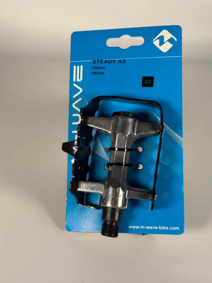 M-Wave Steady A5 Platform Pedals – Silver/Black, Fietsen en Brommers, Fietsaccessoires | Fietskleding, Nieuw, Dames, Heren, Kinderen