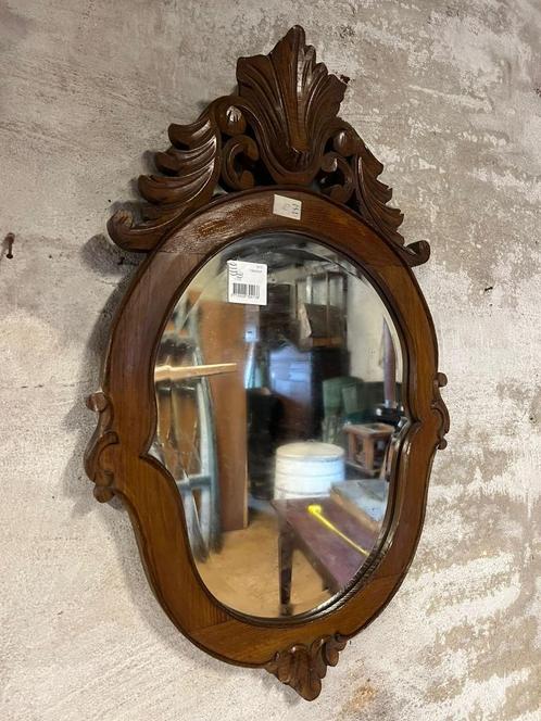 Prachtige Oude Kapspiegel / Spiegel/ Vintage/ Brocante, Antiek en Kunst, Antiek | Spiegels, Minder dan 100 cm, Ovaal, Ophalen