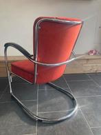 Gispen 412 fauteuil, chroom, nieuwe terra ribstof, Design, 75 tot 100 cm, Zo goed als nieuw, Stof