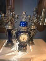 Antiek klokstel , donkerblauw ( zonder uurwerk! ), Ophalen of Verzenden