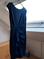 Donkerblauwe jurk met grijze blazer, Kleding | Dames, Maat 38/40 (M), Blauw, Ophalen of Verzenden, Boven de knie