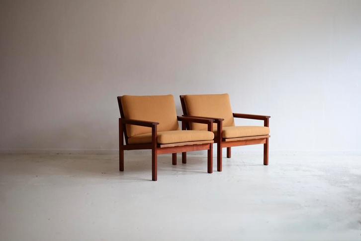 Set van 2 Capella fauteuils, Illum Wikkelso Niels Eilersen, Huis en Inrichting, Fauteuils, Zo goed als nieuw, 50 tot 75 cm, 75 tot 100 cm