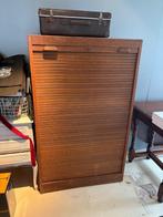 Archiefkast roldeur antiek, Huis en Inrichting, Kasten | Roldeurkasten en Archiefkasten, Ophalen, Gebruikt, 100 tot 150 cm, 50 tot 100 cm