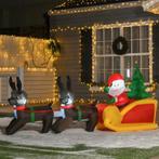 Opblaasbare LED Kerstman met Slee en Rendier (NIEUW), Diversen, Kerst, Ophalen of Verzenden