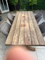 Teak houten tuintafel incl. stoelen, Tuin en Terras, Tuintafels, Ophalen of Verzenden, Gebruikt, Rechthoekig, Teakhout