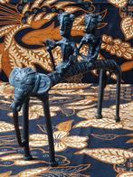 Mooi antiek brons beeldje uit India olifant met strijders., Ophalen of Verzenden