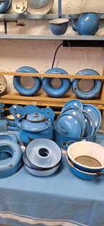 Vintage Madam Blå Emaille Collectie, Antiek en Kunst, Antiek | Emaille, Ophalen of Verzenden