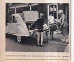 Retro reclame 1960 Citroën 2CV Eend auto kinderwagen er in, Overige typen, Ophalen of Verzenden