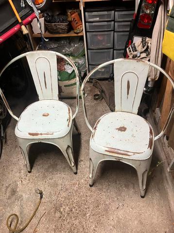 Stoere IJzeren Terrasstoelen  Charme mintgroen beschikbaar voor biedingen