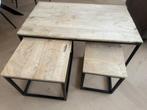 Giga Meubel tafel Set (1 salontafel en 2 bijzettafels), Huis en Inrichting, Ophalen, Gebruikt, 50 tot 100 cm, 50 tot 100 cm
