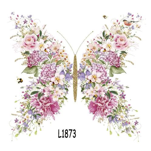 Servetten decoupage/bullet journal * Vlinder bloemen L1873, Hobby en Vrije tijd, Knutselen, Nieuw, Materiaal, Verzenden