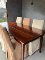 eettafel met 6 stoelen, Huis en Inrichting, Ophalen, Gebruikt, Vijf personen of meer, Kersenhout
