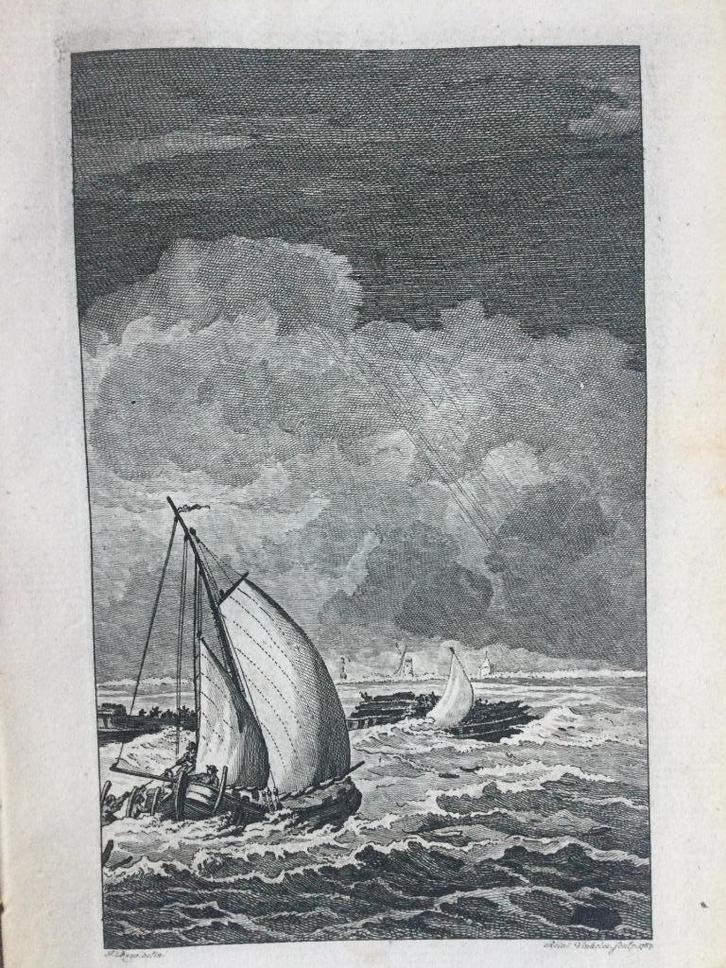 Redden Schipbreukelingen bij Westkapelle, 1779, 1799, Antiek en Kunst, Kunst | Etsen en Gravures, Verzenden