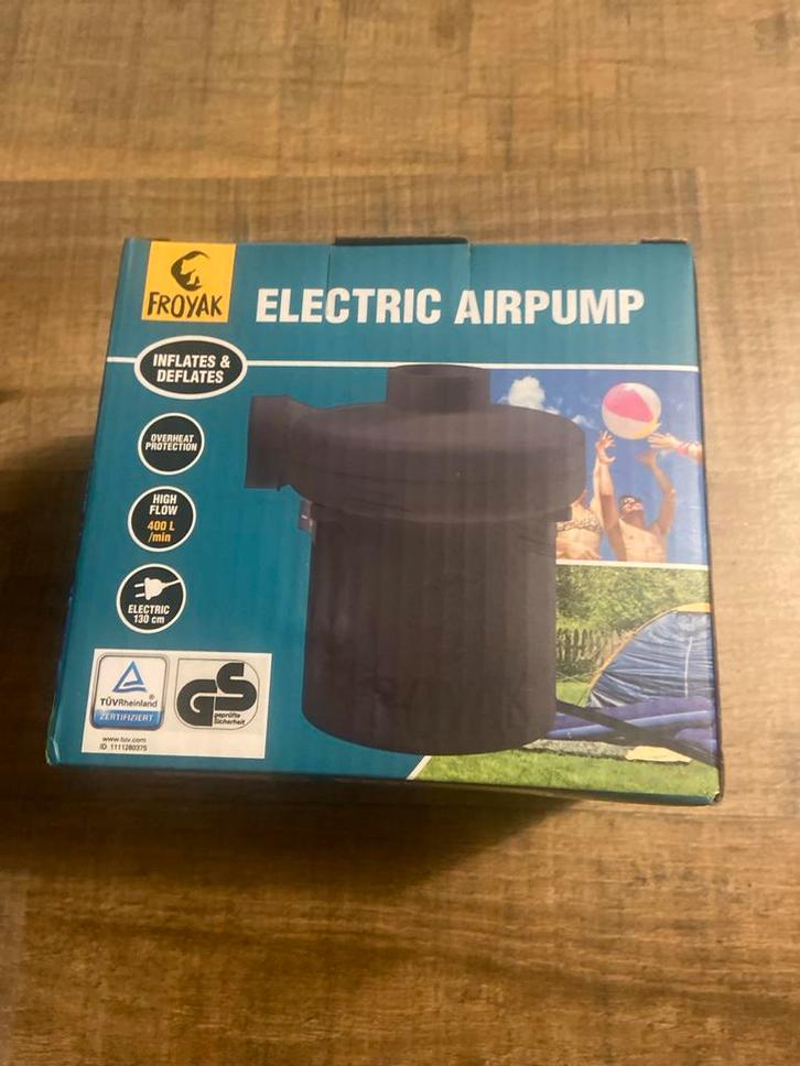 Froyak Elektrische Luchtpomp - Nieuw in doos!, Caravans en Kamperen, Kampeeraccessoires, Nieuw, Ophalen of Verzenden
