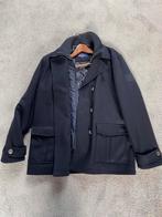 Mooie blauw wollen winterjas XXL, Ophalen, Zo goed als nieuw, Overige maten, Blauw