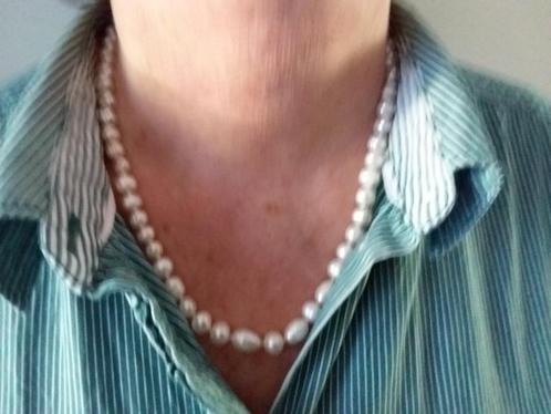 Parelketting van zoetwaterparels, Sieraden, Tassen en Uiterlijk, Kettingen, Zo goed als nieuw, Overige materialen, Wit, Ophalen