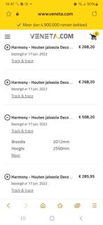 Houten jaloezieën, Huis en Inrichting, Stoffering | Gordijnen en Lamellen, Ophalen, Zo goed als nieuw