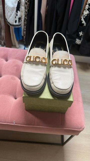Gucci Quentin Moccasins Maat 40 - Beige Leer beschikbaar voor biedingen