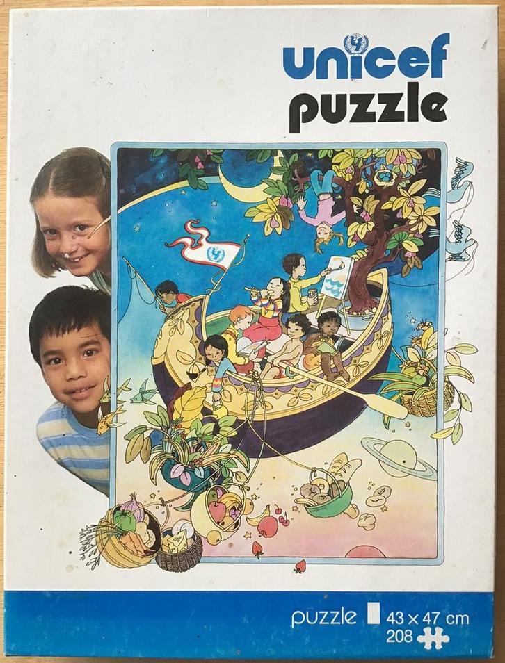 Vintage Unicef puzzel The World’s Children (7700) - ZGAN, Hobby en Vrije tijd, Denksport en Puzzels, Zo goed als nieuw, Legpuzzel