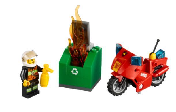 Lego city brandweer motor en minifigure  60000, Kinderen en Baby's, Speelgoed | Duplo en Lego, Zo goed als nieuw, Lego, Complete set