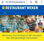Lidl restaurantweken 11 vouchers €7,50, Hobby en Vrije tijd, Ophalen of Verzenden, Volle spaarkaart