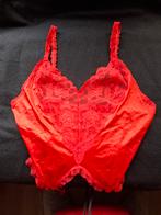 Body met jarretels, maat small, rood, voor de Kerst!, Kleding | Dames, Ophalen of Verzenden, Rood, Body of Korset