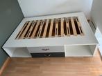 Ikea Platsa 140x200 met kast (zie foto’s), Huis en Inrichting, Slaapkamer | Bedden, Ophalen, Wit, 140 cm, Zo goed als nieuw