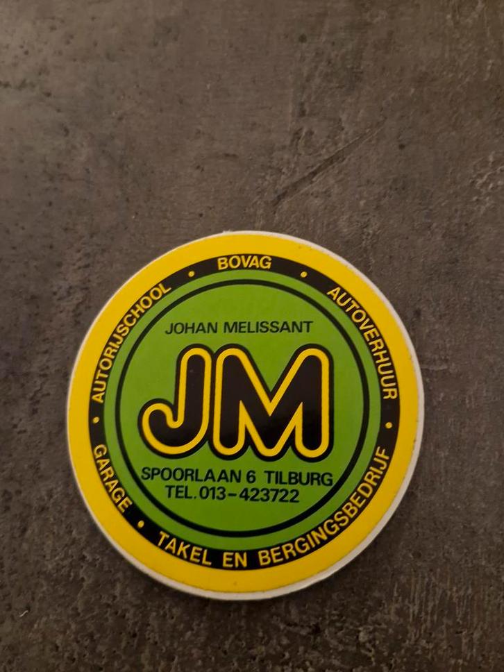 3770 Vintage Johan Melissant JM Sticker, Auto diversen, Autostickers, Ophalen of Verzenden