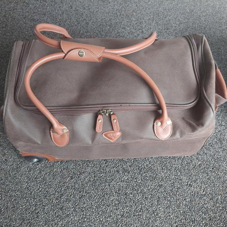 Jump reistassen echt leer, Sieraden, Tassen en Uiterlijk, Tassen | Damestassen, Zo goed als nieuw, Handtas, Bruin, Ophalen