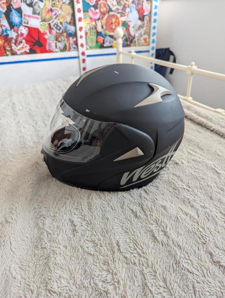 Westt motorhelm/Scooterhelm (helmet), Motoren, Kleding | Motorhelmen, Dames, Heren, Integraalhelm, L, Overige merken, Tweedehands