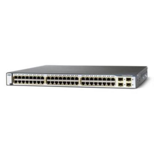 Cisco Catalyst WS-C3750-48PS-S V10 48-port Layer 3 PoE Switc, Computers en Software, Netwerk switches, Gebruikt, Verzenden