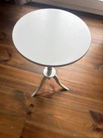 Bijzet tafeltje wit, Huis en Inrichting, Tafels | Bijzettafels, 45 tot 60 cm, Minder dan 55 cm, Rond, Ophalen of Verzenden