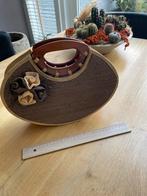 Vintage Tasje met Houten Handvat, Sieraden, Tassen en Uiterlijk, Tassen | Damestassen, Ophalen of Verzenden, Gebruikt, Bruin, Handtas