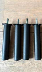 Meubelpoten zwart, vier stuks, Ophalen, Zo goed als nieuw, 100 tot 250 mm, Overige typen