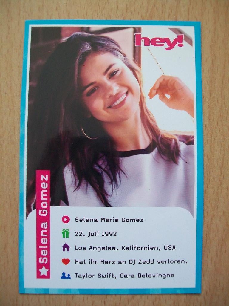 Selena Gomez DieAussenseiter Alexander Koslowski star kaart, Ophalen of Verzenden, Nieuw, Foto of Kaart