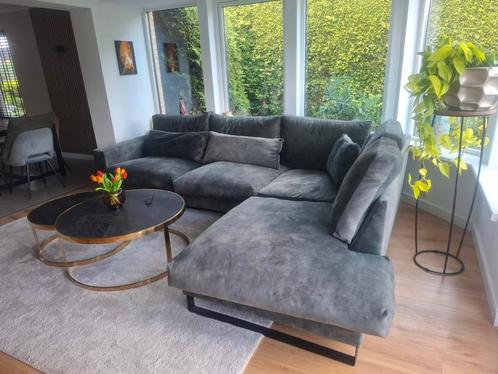 Mooie loungebank hoekbank inclusief kussens, Huis en Inrichting, Banken | Complete zithoeken, Zo goed als nieuw, Ophalen