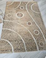 Bruin beige witte vloerkleed 160x230 cm, Ophalen, 150 tot 200 cm, Vierkant, 200 cm of meer