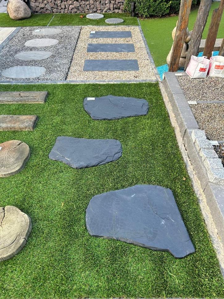 Leisteen Staptegel - Ø 60-80cm - Echt natuursteen, Tuin en Terras, Tegels en Klinkers, Nieuw, Terrastegels, Natuursteen, 10 m² of meer