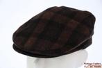 Vintage flatcap Platte pet Stevenson bruin zwart 53-54 = XS, Kleding | Heren, Hoeden en Petten, Pet, Gedragen, Stevenson Sporting Line