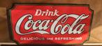 Coca cola bord emaille, Verzamelen, Ophalen of Verzenden, Zo goed als nieuw, Reclamebord