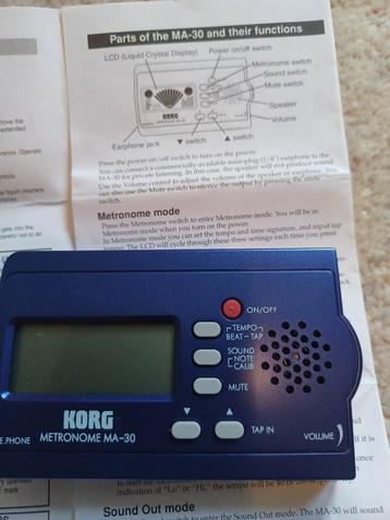 metronoom Korg MA-30, is nieuw beschikbaar voor biedingen