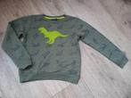 * Groene trui met dinoprint, mt 110/116 *, Gebruikt, Verzenden, Jongen, John Cabot