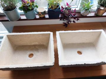 Natuurstenen wasbakken - nieuw (2pcs) beschikbaar voor biedingen