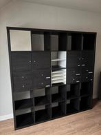 Grote IKEA Kallax kast 5x5 met deuren en lades, Huis en Inrichting, Kasten | Wandmeubels, Ophalen, Overige materialen, 250 tot 300 cm